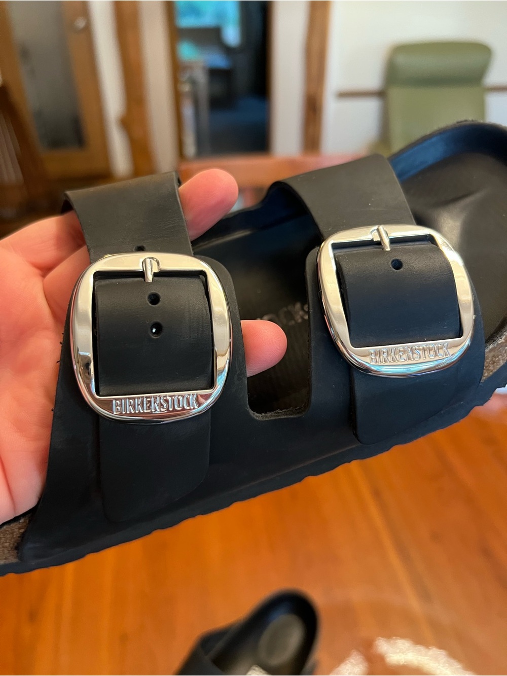 Birkenstock Arizona Big Buckle Oiled Leather Black 39 Regular - Picture 11 of 13